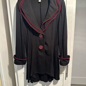 Black Coat with Red Trim